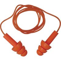 Delta Plus CONICFIT100OR Reusable Earplugs with Easy Grip, Box of 100, Orange