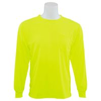 Delta Plus WEL64031LI4X 9007 Non-ANSI Birdseye Mesh Long Sleeve T-Shirt, Hi Viz Lime, 4X