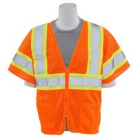 Delta Plus WEL62146HO2X S683P CL 3 Safety Vest, 2X, Hi Viz Orange