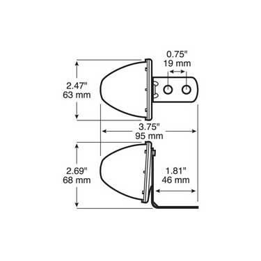 Peterson M110A Incandescent Marker/ Clearance, Pc-Rated, Beehive, 2.75″X1.875″, Amber, Bulk Pack
