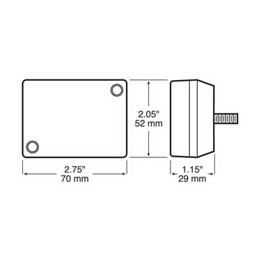 Peterson M114R Incandescent Marker/ Clearance, Pc-Rated, Rectangular, W/ Reflex, 2.75″X2.05″, Red, Bulk Pack