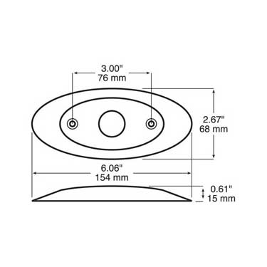 Peterson B1200-09X Bezel, Chrome, Decorative 6.06″X2.67″, Bulk Pack