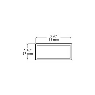 Peterson 1284A Reflector, Rectangular, Ece, 3.21″ X 1.45″, Poly Bag