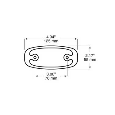 Peterson B133-10 Bezel, Oblong, Chrome, Mfg. Pack