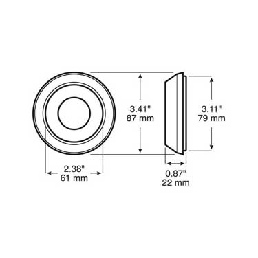 Peterson B142-17 Grommet, Round, Edge Mount, 2.5″, Bulk Pack
