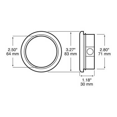 Peterson B143-18 Grommet, Round, Open Back, 2.5″, Bulk Pack