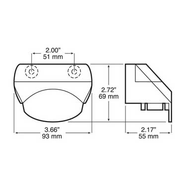 Peterson B150-143 Bracket, License/ Utility, Chrome, 3.66″X2.72″, Bulk Pack