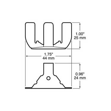 Peterson B162-093 Retaining Clip Plug, Bulk Pack