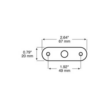 Peterson B168-181 Gasket, Mounting, Black Rubber, Thin Line, 2.82″X1″, Bulk Pack