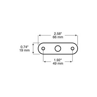 Peterson B168-182 Gasket, Mounting Black Rubber, Thin Line, 2.6″X.735″, Bulk Pack