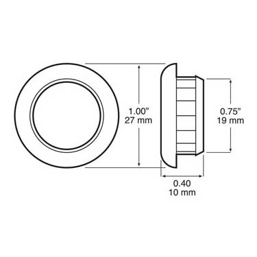 Peterson B177-18 Grommet, Black Rubber, 0.75″, Bulk Pack