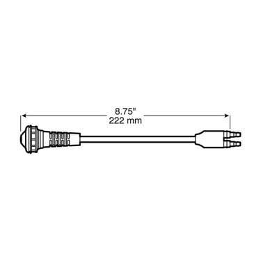 Peterson M177R-HD-BT2 Led 3/4″ Heavy-Duty Pc-Rated Clearance/Marker Light W/ 2 .180 Bullets, Red, Bulk Pack