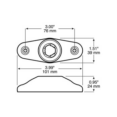 Peterson B186-10 Bracket, Flat, Surface Mount, Gray, 4.00″X1.516″, Bulk Pack