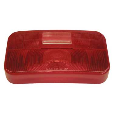 Peterson V25922-25 Replacement Lens, Stop/Turn/Tail, Rv, W/ Reflex, Rectangular, Viz Pack