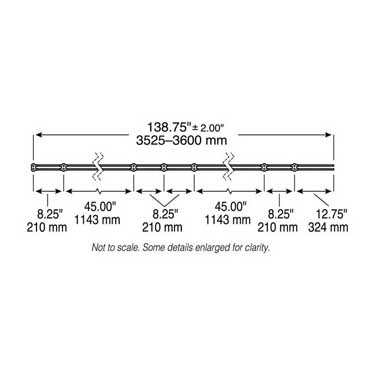 Peterson B2712 Wire Harness, Rear Id And Marker, 7 Plug, 11′, Bulk Pack
