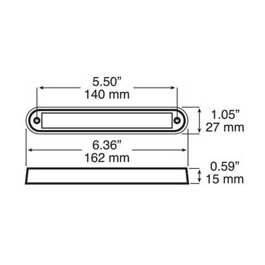 Peterson B388-09X Bracket, Chrome, 6.36″X1.05″, Bulk Pack
