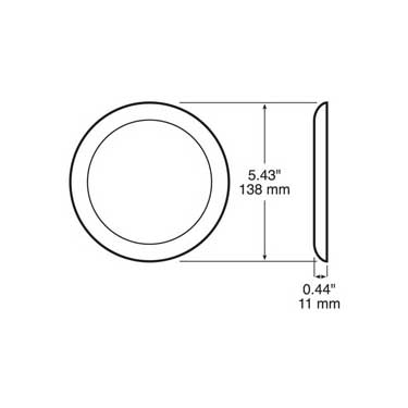 Peterson B418-10 Bezel, Chrome, Round, Decorative, 5.43″, Bulk Pack