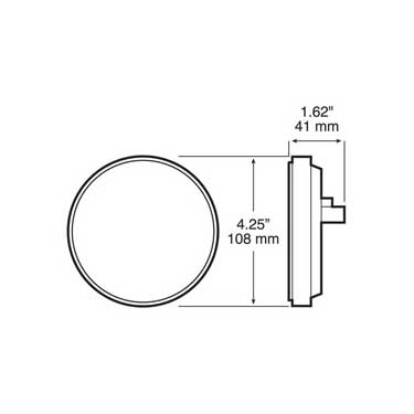 Peterson 826C-7 Led Back-Up Light, Round, Grommet-Mount, 4″, White, Poly Bag