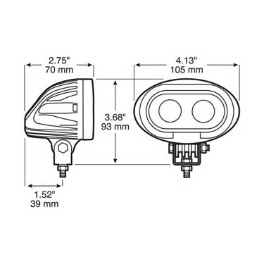 Peterson 920B-MV Led Work Light, Oval Blue Multi-Volt, White, Box