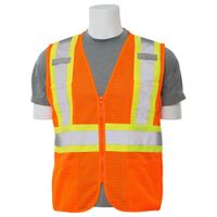 Delta Plus WEL45062HRXL S383P CL 2 Multi-Pocket Safety Vest, XL, Hi Viz Red