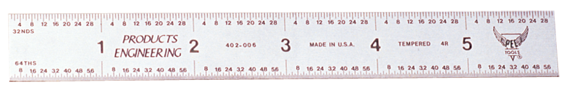 PEC Tools 402-018CT 18″ 4R Rigid Certified Rule