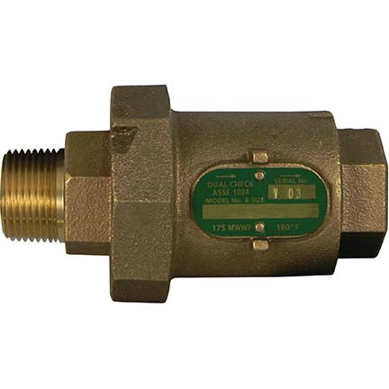 A.Y. McDonald 5135-475 711-4Me 44 Inline Dual Chk 1 Mnptx1 Fnpt-Nl