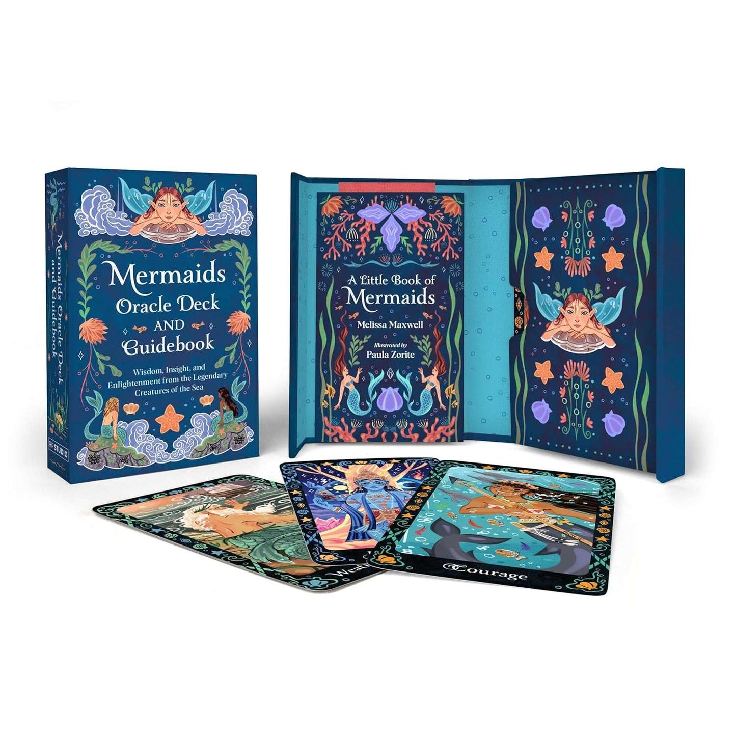 Paradise Clay HCT110 Mermaids Oracle Deck and Guidebook: Wisdom, Insight, and Enlightenment from the Legendary Creatures of the Sea