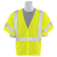 Delta Plus WEL14556HL5X S662 CL 3 No Pockets Safety Vest, 5X, Hi Viz Lime