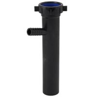 Jones Stephens P39031 1-1/2" x 8" x 3/4" Black Plastic Direct Connection Dishwasher Tailpiece