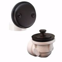 Jones Stephens B0816RB Oil Rubbed Bronze Two-Hole Friction Lift Bath Waste Kit, Standard Full Kit, ABS