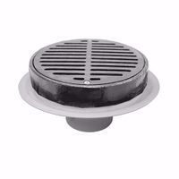 Jones Stephens D50381 4" Heavy Duty Traffic ABS Floor Drain with Full Plastic Grate and Ring