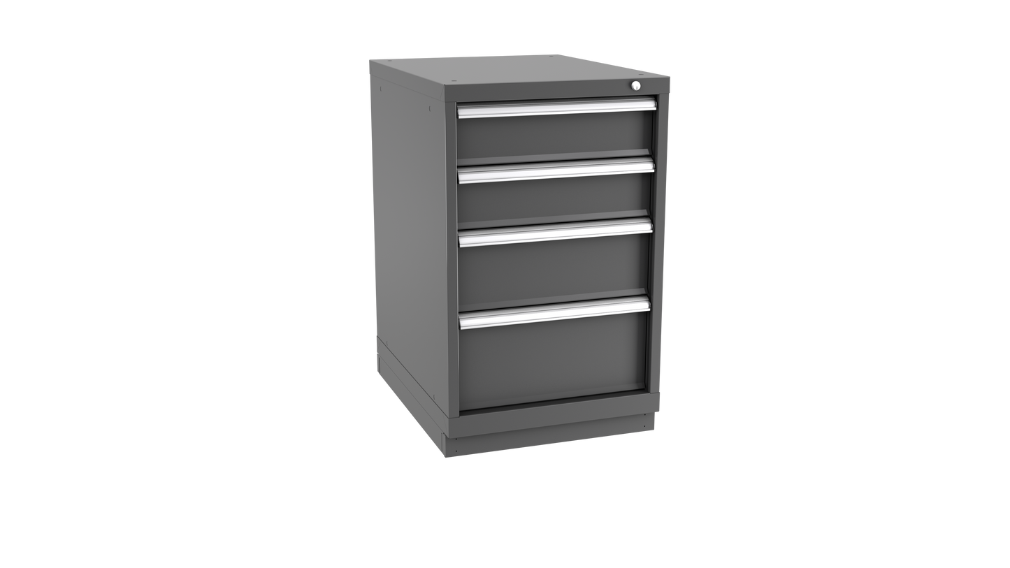 Champion Tool Storage NW1500-0402-ILC-FTB-DG 4-Drawer Standard Depth Modular Cabinet NW0402 | 22-3/16"W x 35-7/8"H x 28-1/2"D, Dark Gray