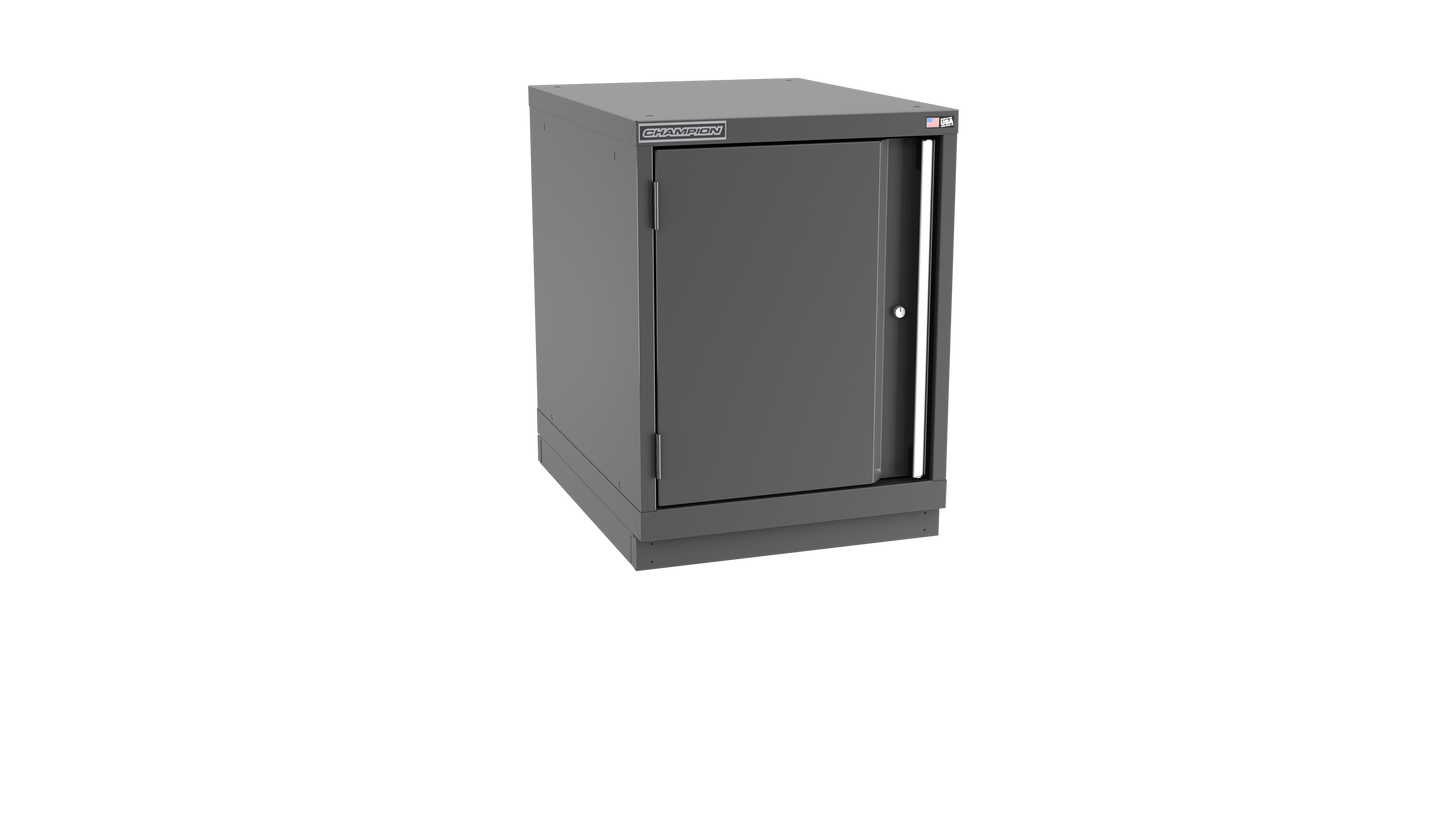 Champion Tool Storage NWS1200-FDIL-FTB-DG 1-Door Shallow Depth Modular Cabinet NWS1200 | 22-3/16"W x 29-7/8"H x 22-1/2"D, Dark Gray