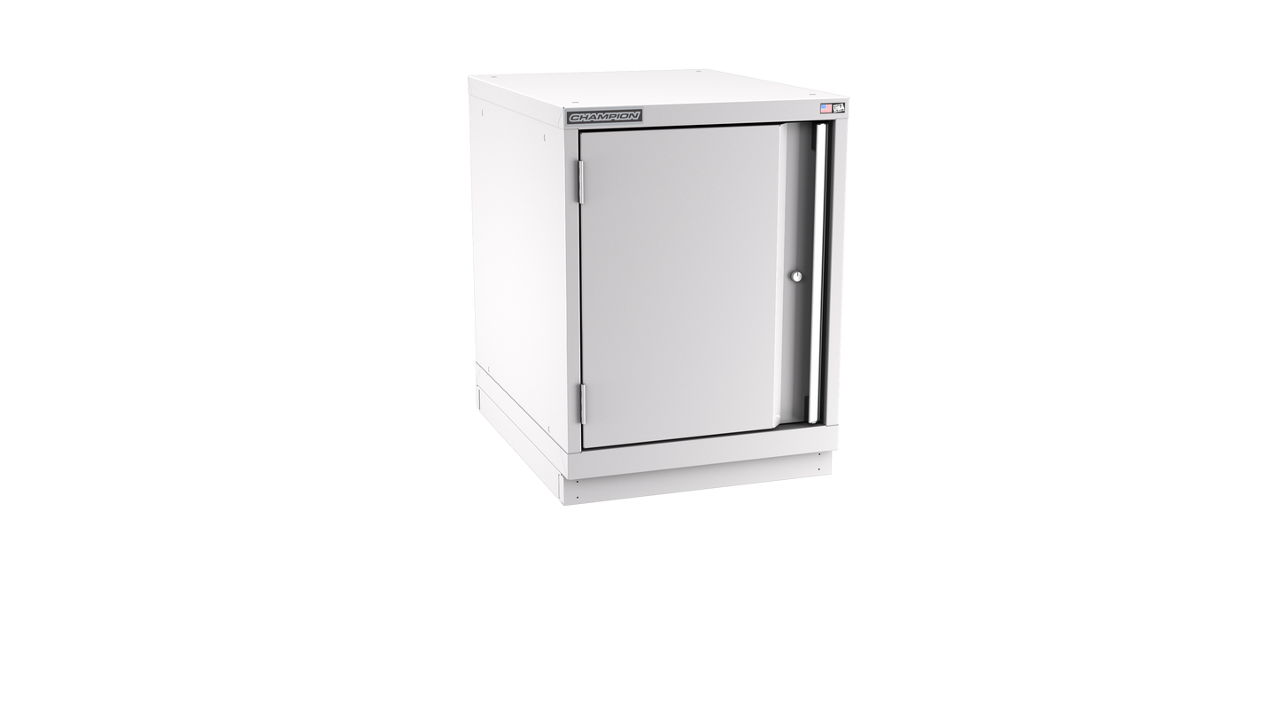 Champion Tool Storage NWS1200-FDIL-FTB-LG 1-Door Shallow Depth Modular Cabinet NWS1200 | 22-3/16"W x 29-7/8"H x 22-1/2"D, Light Gray