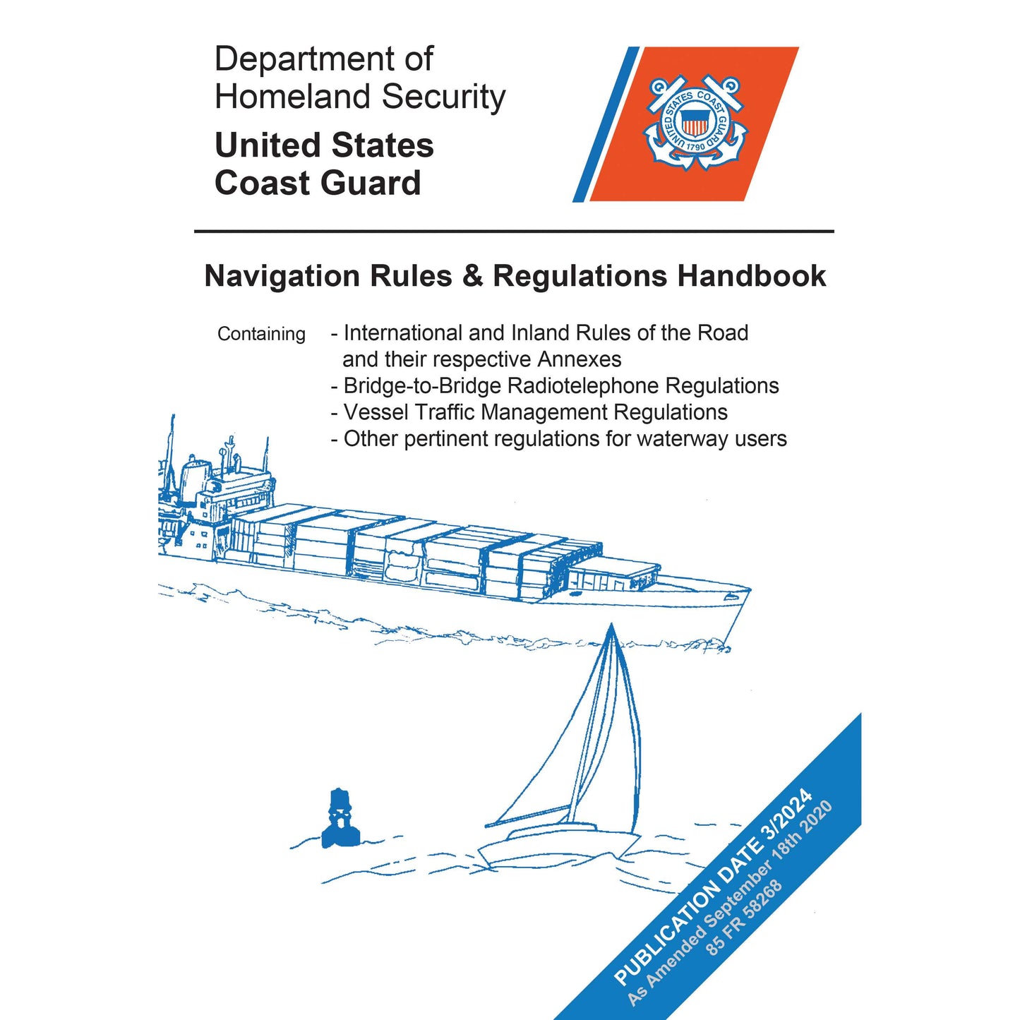 Paradise Clay PAR076 USCG NAVIGATION RULES AND REGULATIONS HANDBOOK - Book