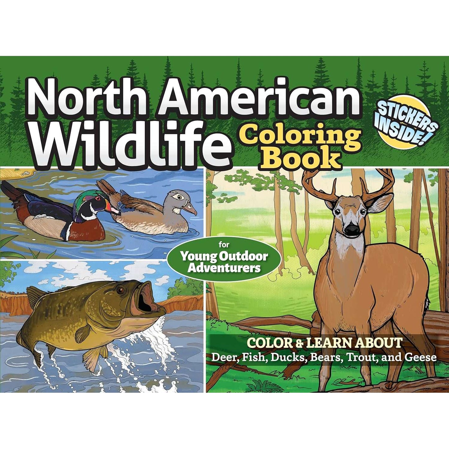 Paradise Clay FCP128 North American Wildlife Coloring Book for Young Outdoor Adventurers - Book