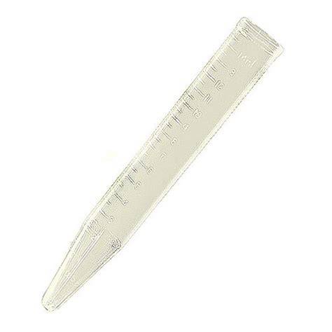 Globe Scientific 6262 Centrifuge Tube 15mL PS Molded Graduations with Separate Natural Plug Cap