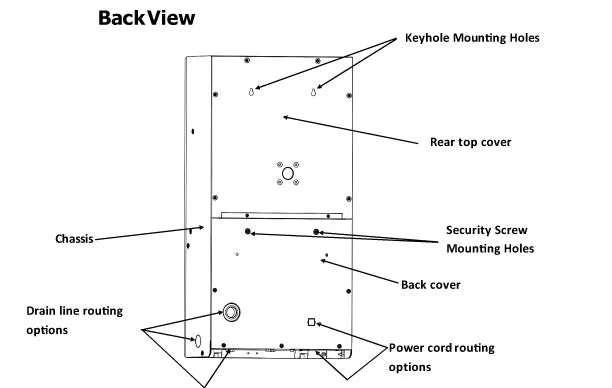 Innovative Dehumidifier IW25-5 OW IW25-5 On-Wall Dehumidifier Includes On-Wall Cover