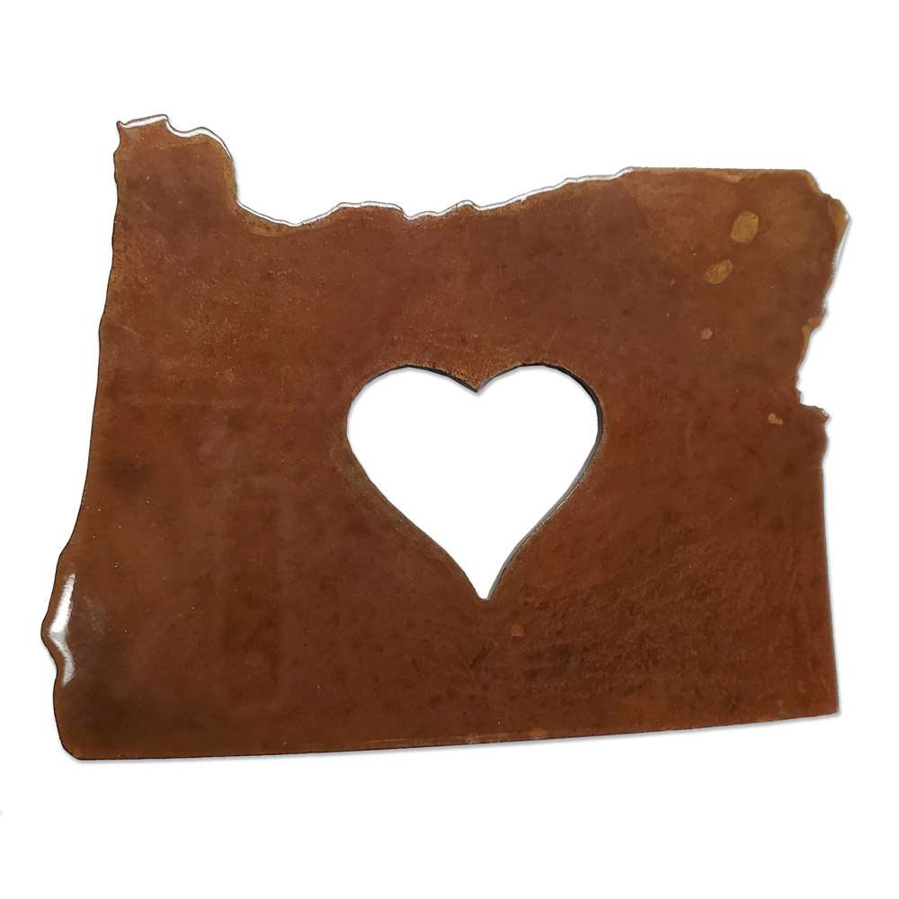 Paradise Clay PAR135 Oregon Heart Magnet