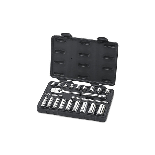 GEARWRENCH® 80557 Set Skt Sae Std/Dp 3/8Dr6 & 12Pt 21Pc