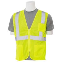 Delta Plus WEL61645HLXS S363P CL 2 Safety Vest With Pockets, XS, Hi Viz Lime