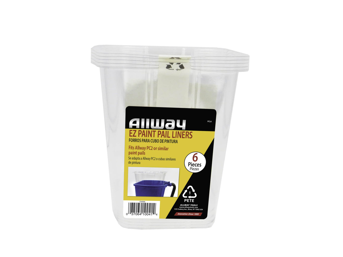 Allway PCL6 Disposable EZ Paint Pail Liners, 6-Pack