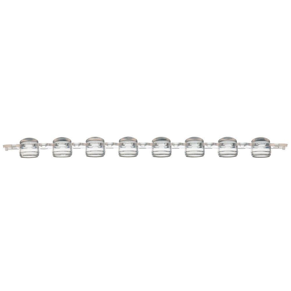 Globe Scientific PCR-02DC 0.2mL 8-Strip Dome Caps No Tubes Natural