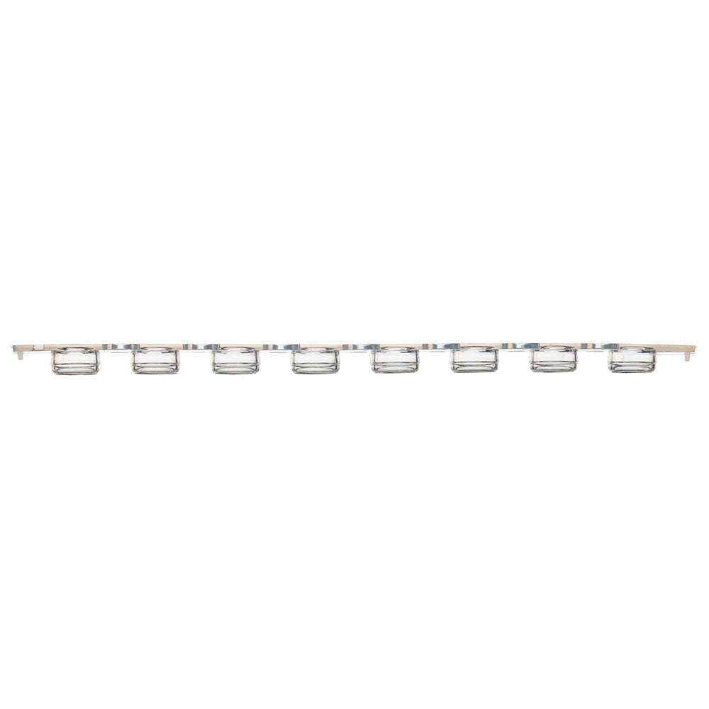 Globe Scientific PCR-02FC 0.2mL 8-Strip Flat Caps No Tubes Optically-Clear for qPCR