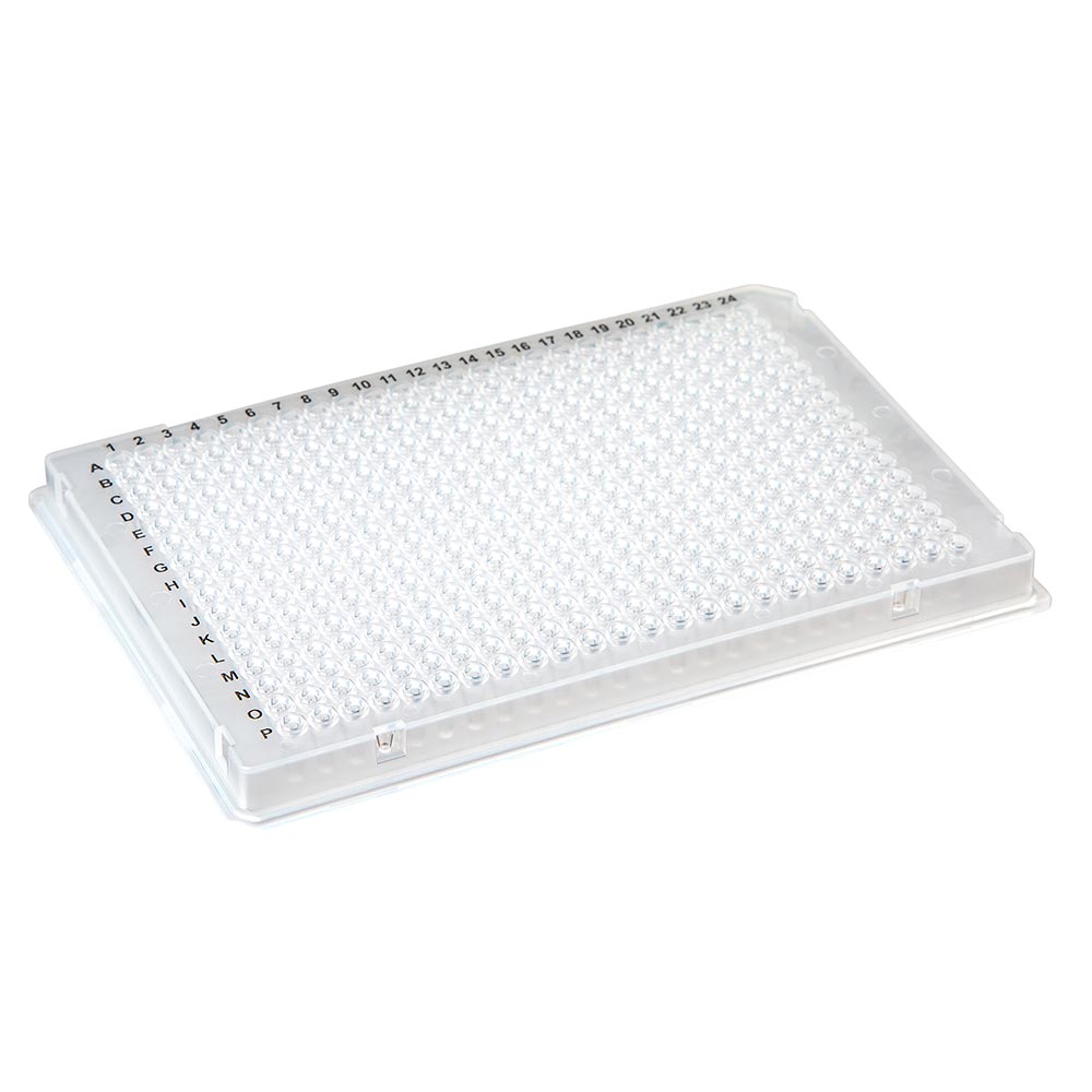 Globe Scientific PCR-384-ABI 384-Well PCR Plate A24 Single Notch design (ABI-Style) Clear