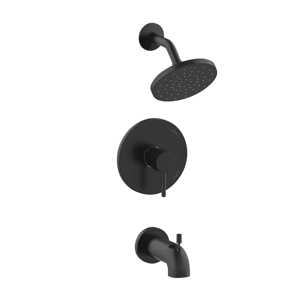 Matco-Norca PD-730MBJP Padova Tub & Shower Trim, Slip On Diverter Spout, Job Pack, Matte Black