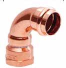 Everflow PFNL0112 1.5 Copper Elbow 90º, P x FPT, 1-1/2'' x 1-1/2''