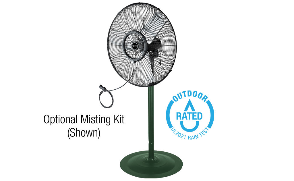24" Outdoor Rated Oscillating Air Circulator With Pedistal Base