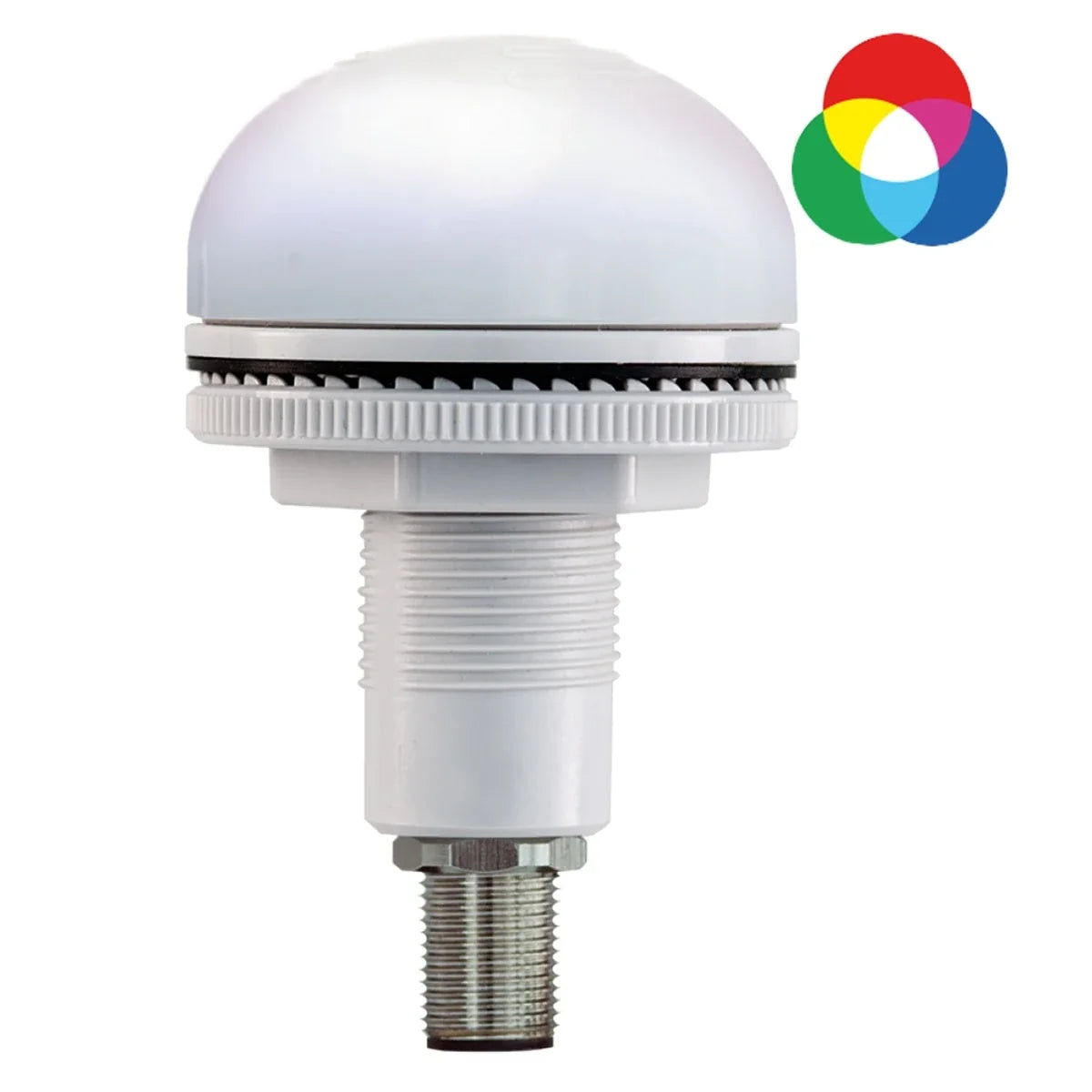 Federal Signal PM22C-024RGB-Q RGB Panel Mount 22mm Multifunctional Audible/Visual Multicolor LED Combinations, Multicolor