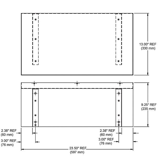 Elkay PM4 On-wall Chiller Shelf for Use With 8 or 19 GPH Chillers